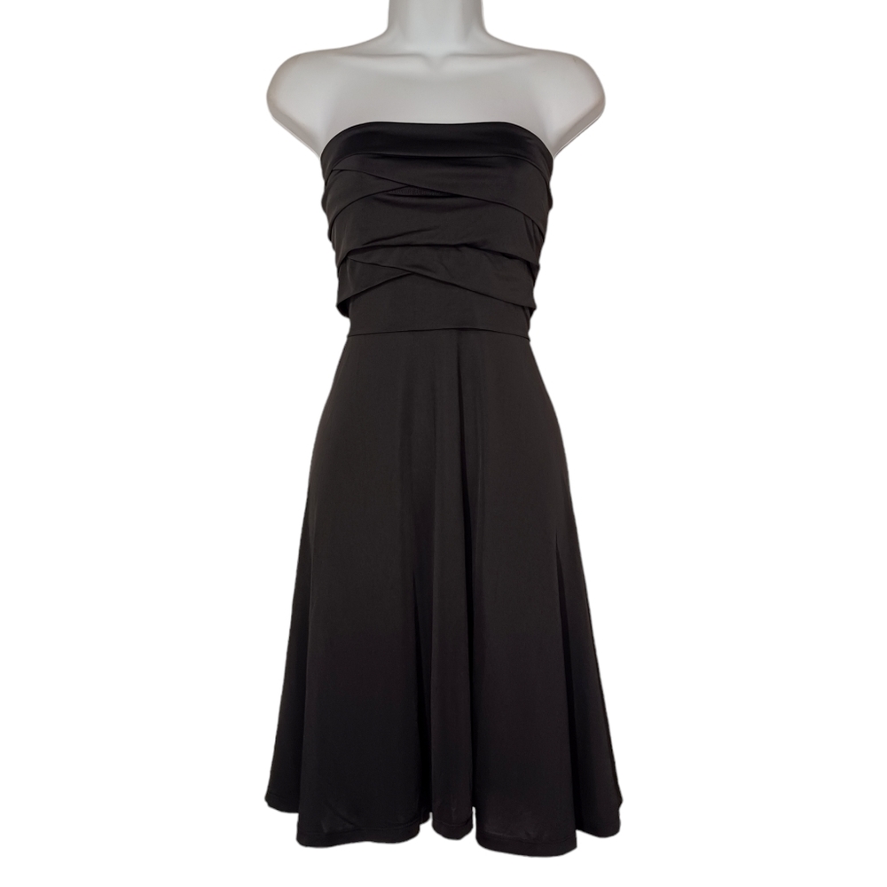 APT. 9 Strapless Black Swim Separates Stretchy A-Line Dress Large NWT